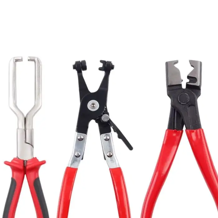 4 Piece Hose Clamp Plier Set Steel Automotive Repair Tool For Fuel Water Rubber Pipe Removal Clic-R Collar Clip Hand Tools Kit