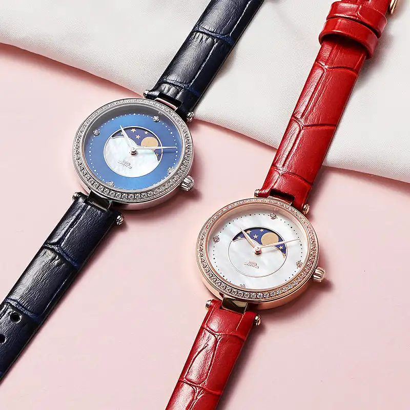 Beijing watch stainless steel watch watch for girls vintage watch watches women women luxury watch Moon Phase Quartz Watch