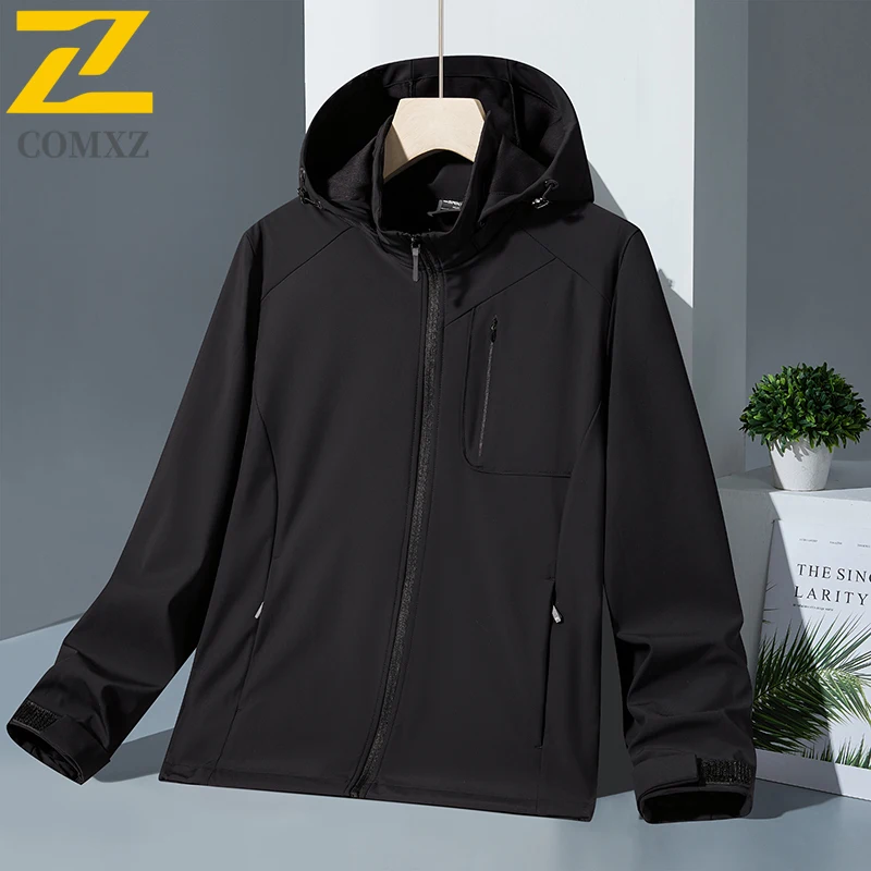 

Men's Casual Jacket Spring and Autumn Thin Windproof and Waterproof Hooded Jacket Outdoor Hiking and Camping Stormtrooper Jacket