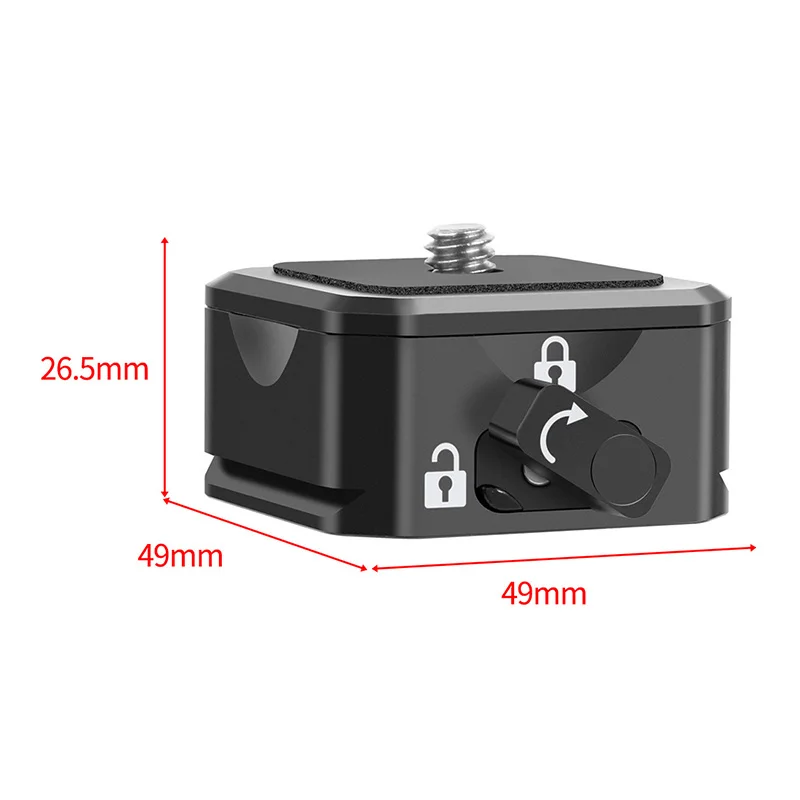 Quick Releae แผ่น Mount 1/4 ''สําหรับ 38mm Arca-type ขาตั้งกล้อง Monopod ฐาน Gimbal Mount Quick Switch System สําหรับกล้อง GoPro Action