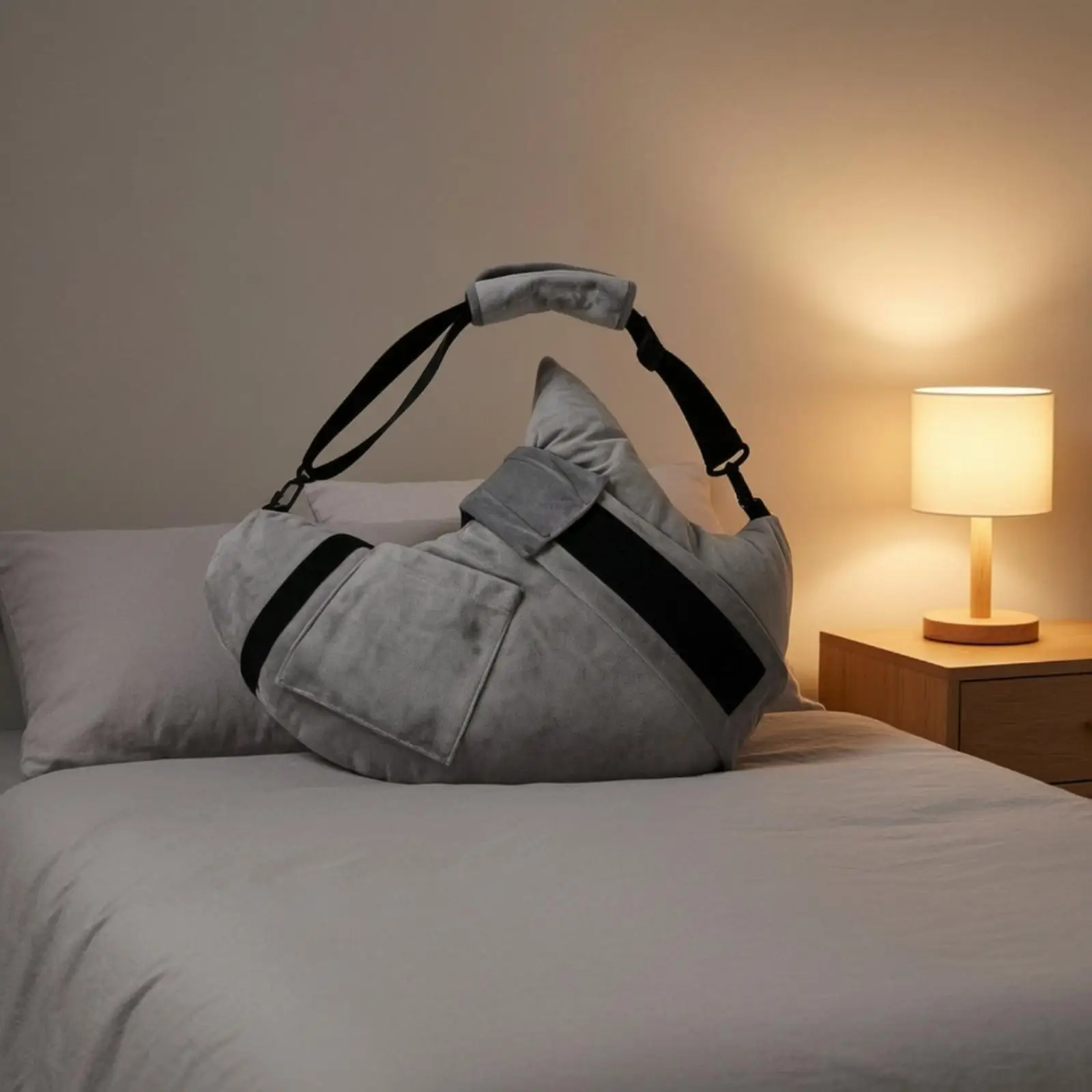 Ergonomic Adjustable Sleep Pillow with Zip Access Shoulder Pillow Arm Cradle Cushion for Comfortable Rest at Home