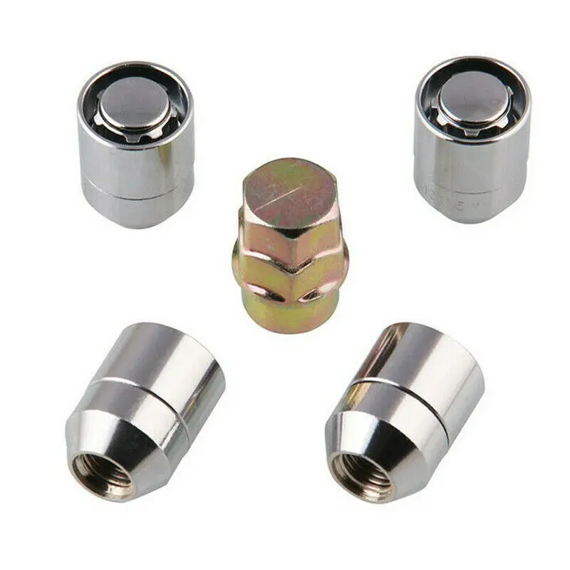 AD For Toyota Honda Acura US M12x1.5 Car Anti Theft Steel Wheel Lock Lug Nuts Tyre Chrome Locking Nuts 4+1 Set