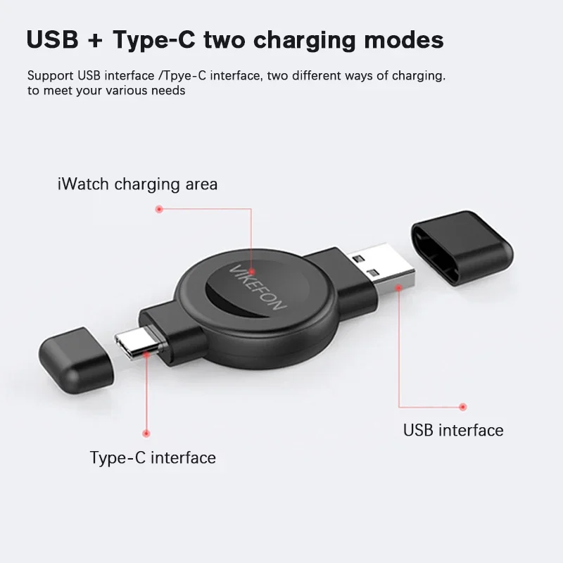 Magnetic Watch 2 in 1 Wireless Charger for Apple Watch 9 8 7 6 5 4 3 SE Samsung Galaxy 6/5/4Pro/4/3 Active Fast Charging Station