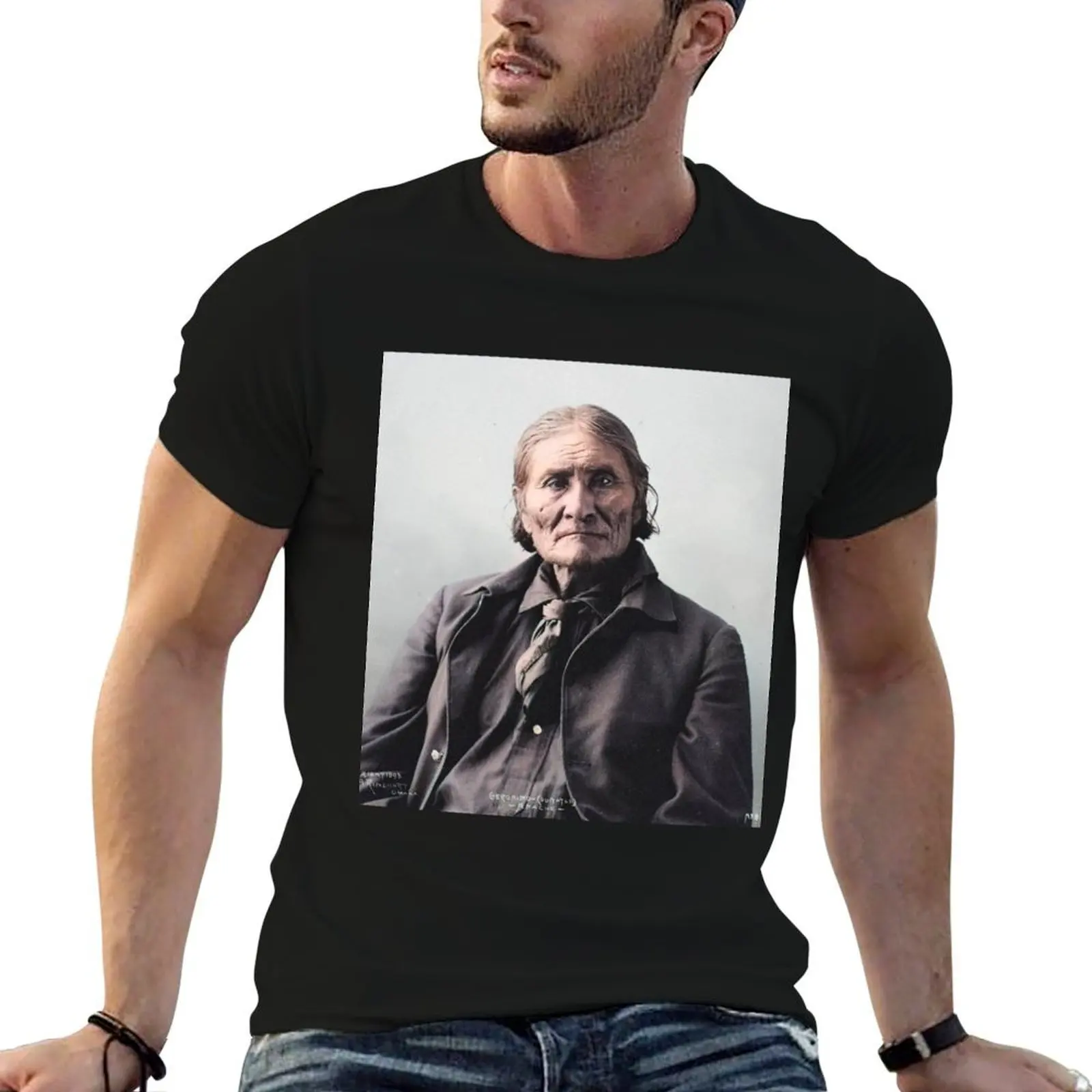 Geronimo – Leader and Medicine Man T-Shirt cotton tshirt 100% t shirts with prints cotton t shirts man 100% T-shirt
