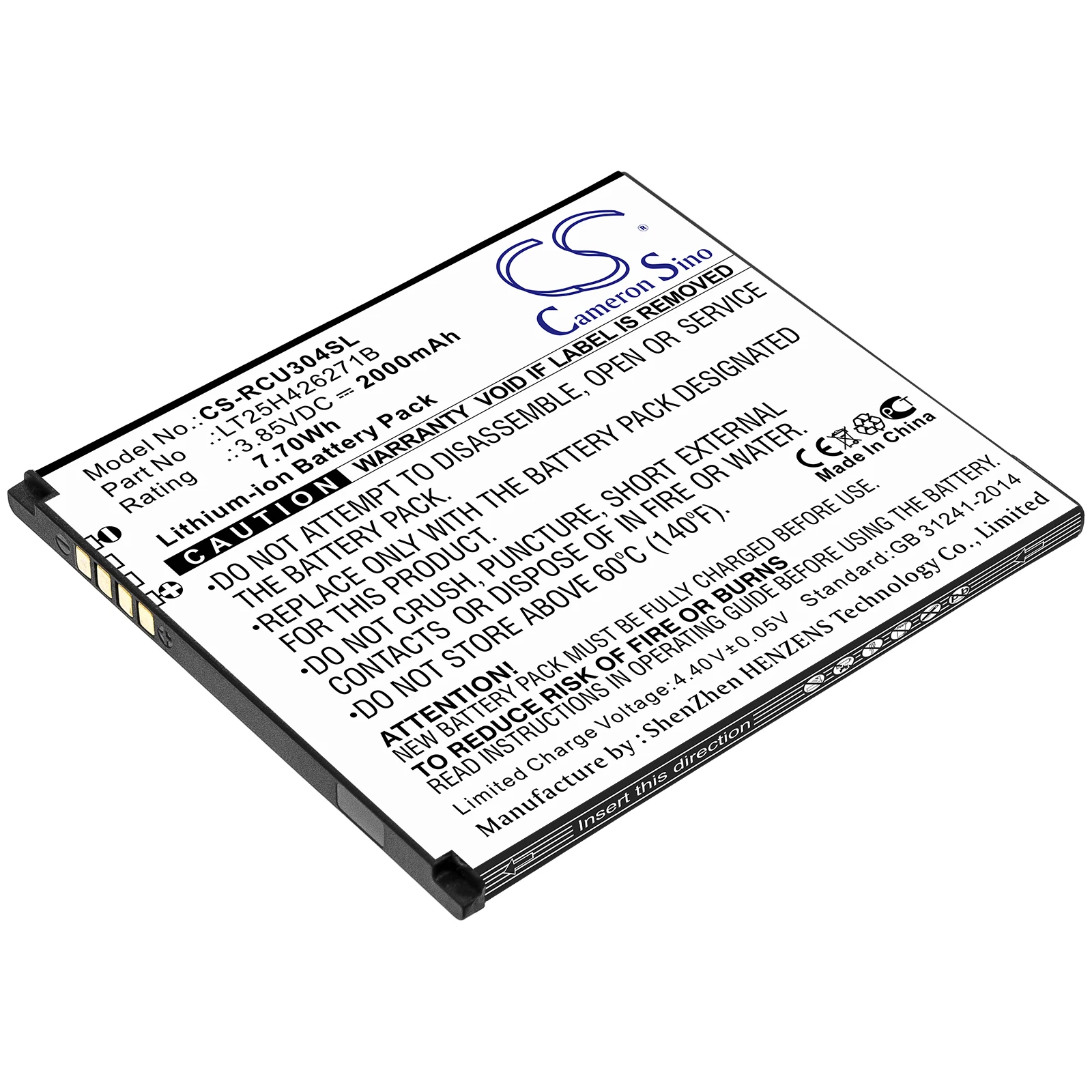 CS โทรศัพท์มือถือสมาร์ทโฟนแบตเตอรี่สำหรับ AT & T RADIANT Core U304AA BLU ดู1 B100DL Wiko SAS U307AS เหมาะกับ LT25H426271B 426271W 2000MAh