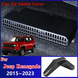 For Jeep Renegade Accesories 2015~2023 2022 2021 Car Air Outlet Cover Under Anti-Clogging Anti-Dust Seat Dust Decoration Sticker
