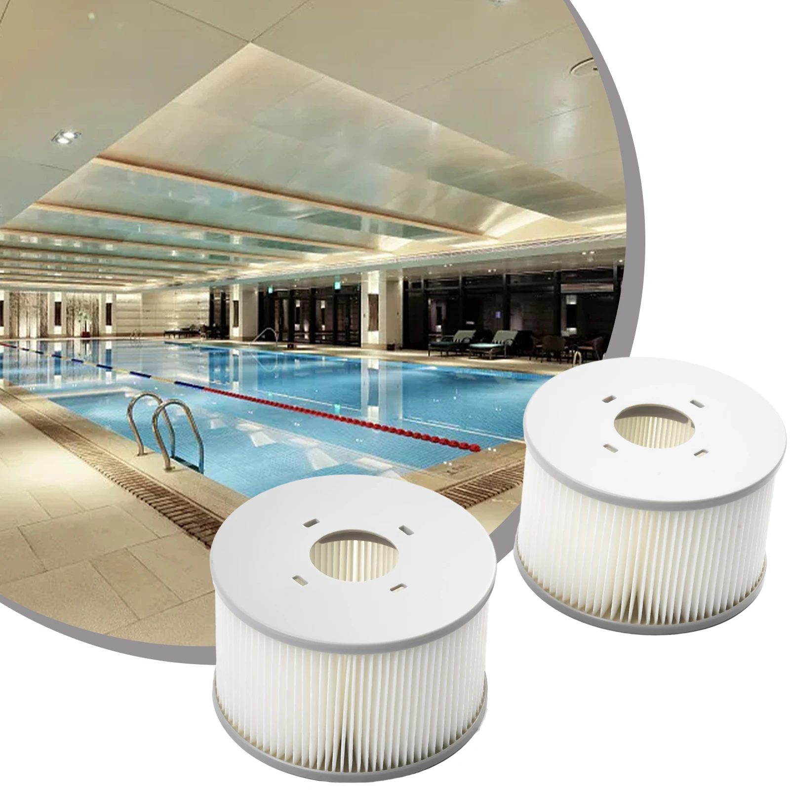 2pcs/pack Swimming for Pool Filters For MSPA B0303499 Spa Filter Cartridges Protective 10.8cm X 6.7cm 2pcs/pack