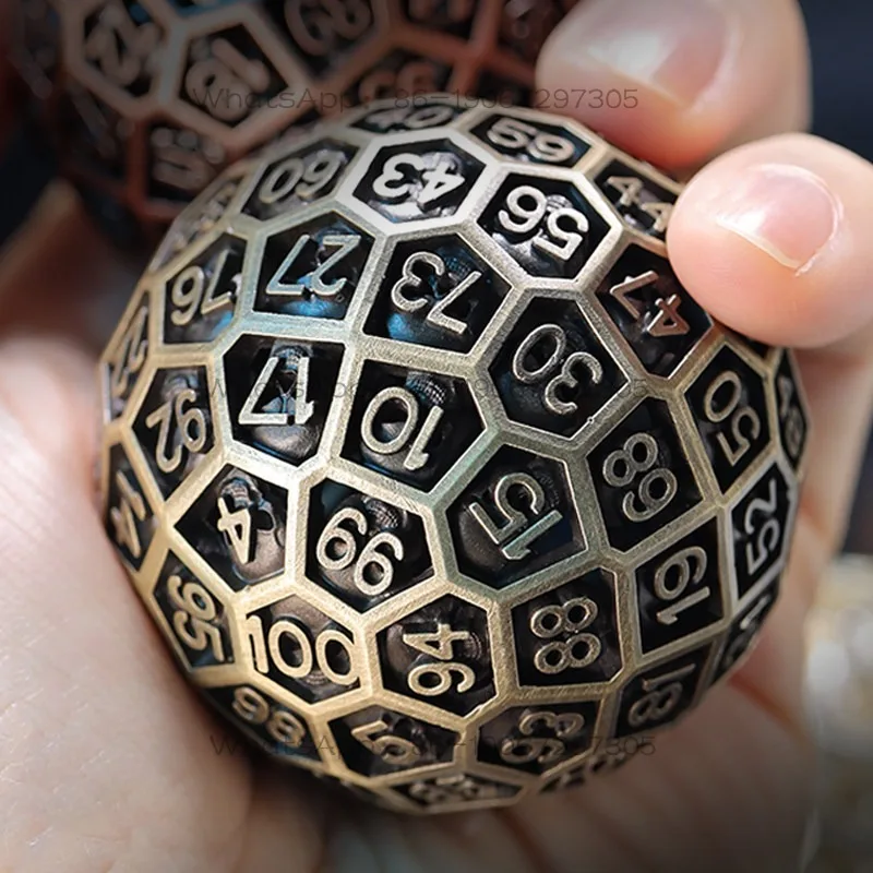 100 Sided Solid Hollow Metal Digital Dice Running Group Board Game Fitness Ball Board Game Giant Dice