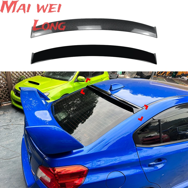 

Спойлер на заднее стекло для Subaru WRX STI VA 2015-2021, из ABS-пластика, черный, карбоновый, аксессуары для тюнинга автомобиля