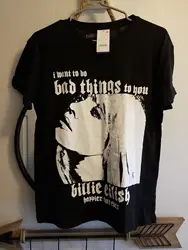 Bille Eilish Sz Small I Want To Do Bad Things To You T Shirt Black Cotton 2022