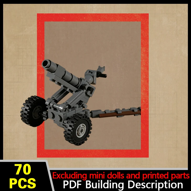 M3 Military Howitzer Model MOC Building Bricks War Equipment Modular Technology Gifts Holiday Assemble Children Toys Suit
