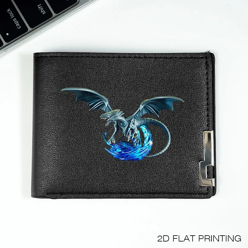 محفظة Dragon Emblem من جلد البولي يوريثان للرجال بنمط عمل نحيف وخفيف الوزن ومتين وإكسسوارات عصرية للاستخدام اليومي