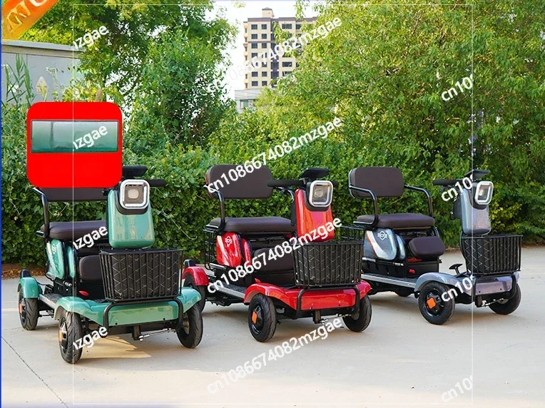 Small Bus Elderly Scooter Adult Electric Four-wheeled Four-wheeled Electric Vehicle Disabled Battery Car Moped C5