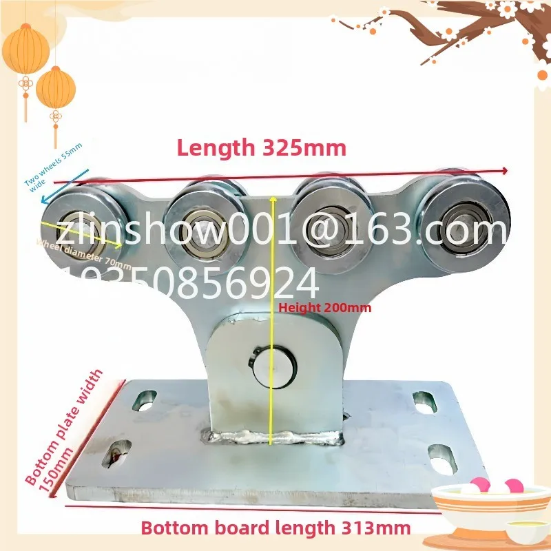 Pulley Balance Wheel Bearing Door Accessories Small Eight Wheels 65/80 Suspension Door Rail Pulley