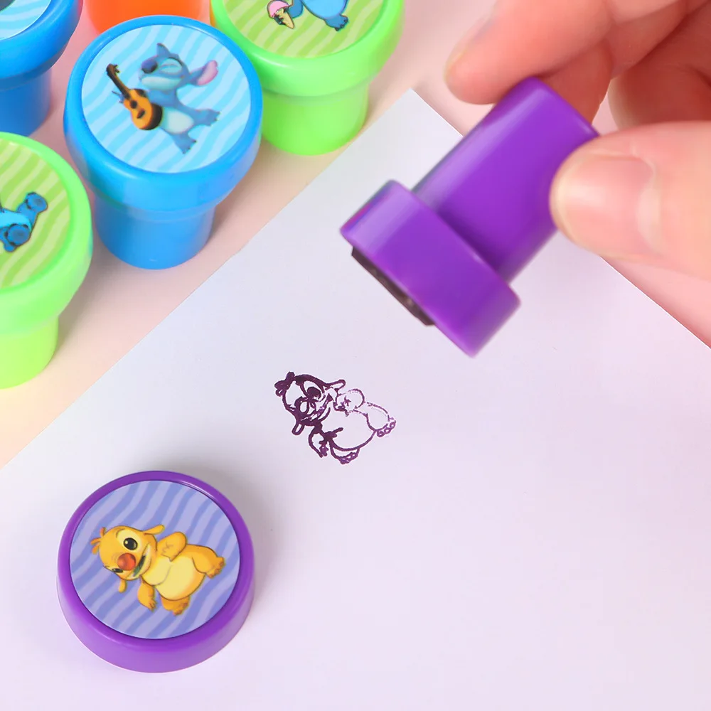 

12/24/36pcs Lilo Stitch Self Inking Stamps Party Favor Gifts Children's Birthday Souvenirs Wedding Supplies Rewards Christmas