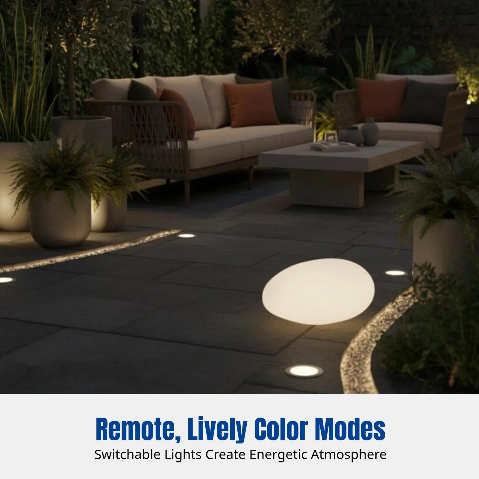 

Outdoor Solar Landscape Light, Pebble-Style Waterproof Decorative Lamp, Garden Lawn Lighting, Modern Minimalist Design, LED Soft