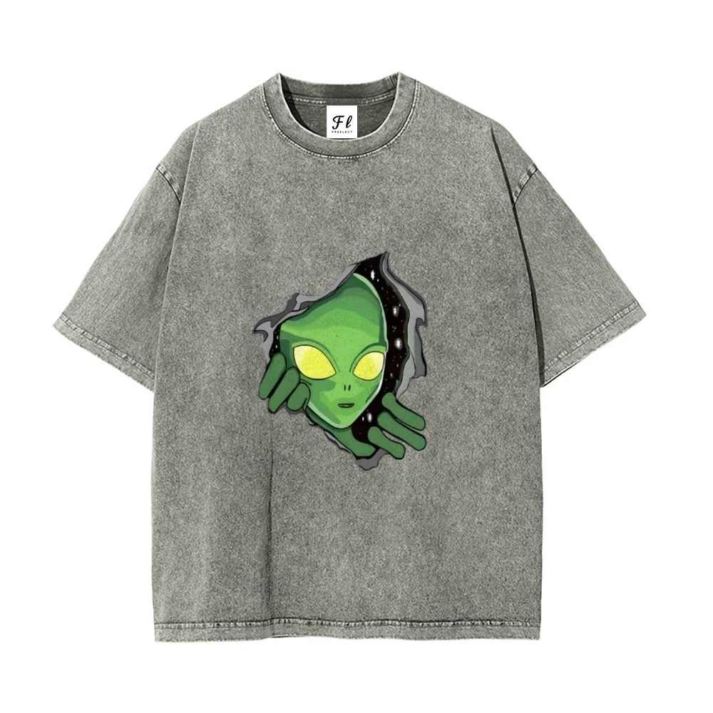 Men's Oversized Drop Shoulder Washed Cotton T-Shirt Trendy Streetwear Look Comfortable Baggy Fit Unisex Style