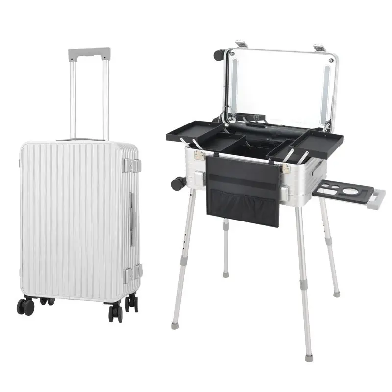 New Cosmetic Case, Professional Follow-up Artist, Dimmable Trolley Case, Wireless Charging, Bluetooth Makeup Artist Only