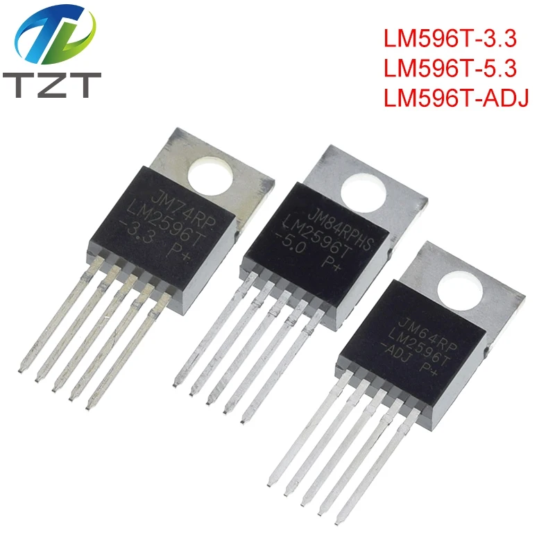 TZT 10/30PCS Voltage Regulator Module LM2596T-ADJ LM2596T-3.3 LM2596T-5.0 3A Adjustable New