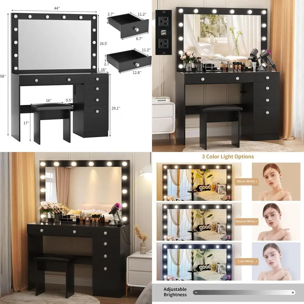Black 43 Led Vanity…