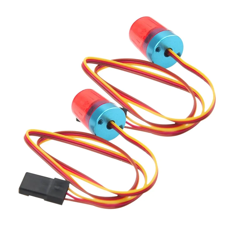 

Exquisite Workmanshipp-2Pcs Multi-Function RC LED Flash Lights Alarm Lamp Flashing Rotating Light For 1/14 RC Tamiya Tractor RC