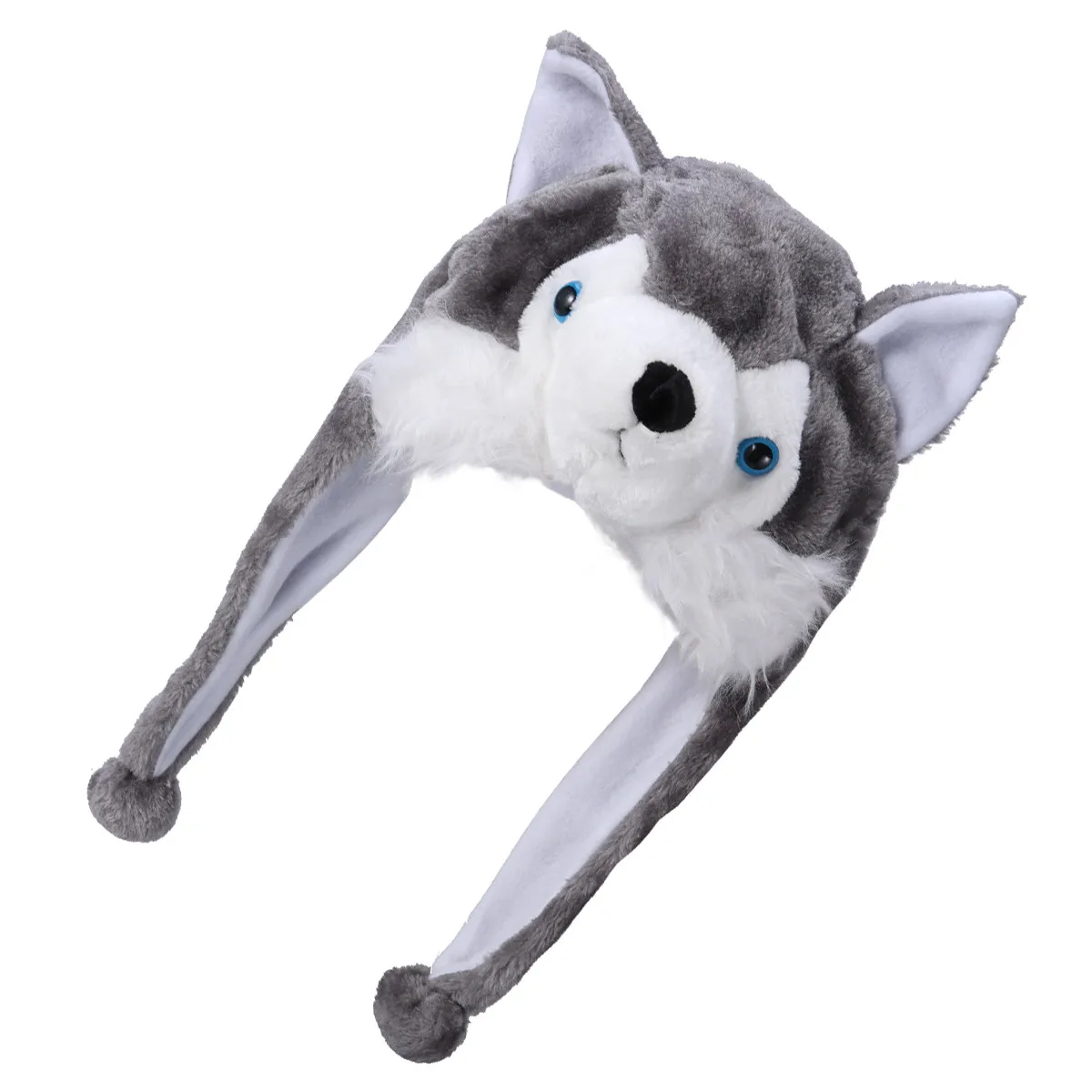 

Милая мультяшная серая повязка на голову с ушками животного, костюмный головной убор для взрослых и детей