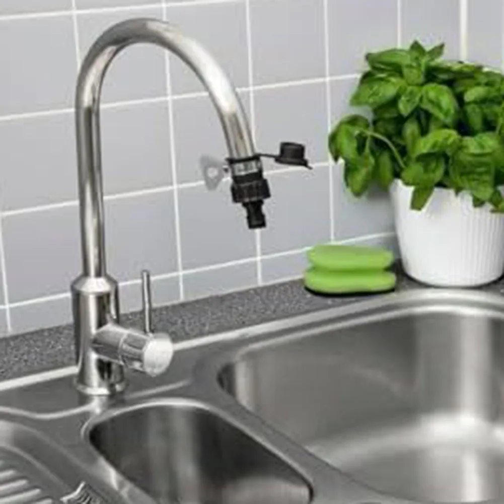 Gardening Horticulture Irrigation 7*7*3.5cm Water Faucet Adapter Quick Connect Faucet Adapter Hard Plastic Material