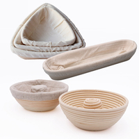 SHENHONG Banneton Natural Rattan Basket Dough Proofing Basket Pointed Bread Baguette Hollow Bread Fermentation Baking Tools