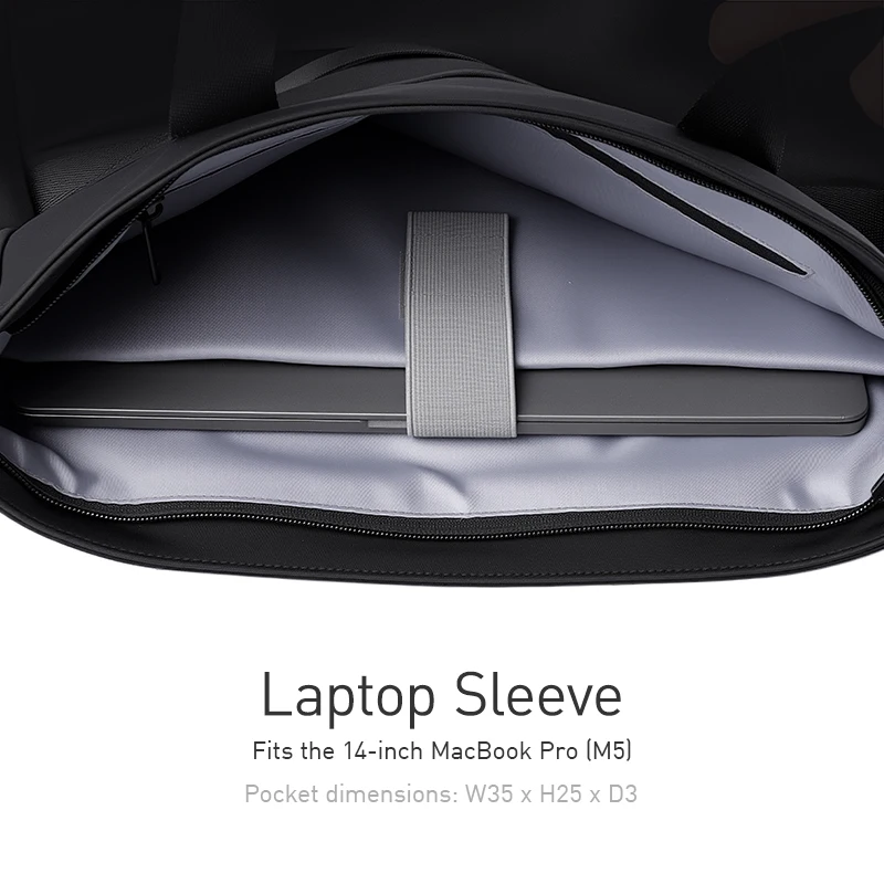 Bolsa Tote para Laptop MARK RYDEN "Smooth Brief" Resistente à Água em Oxford com Dois Bolsos Laterais e Alça Destacável