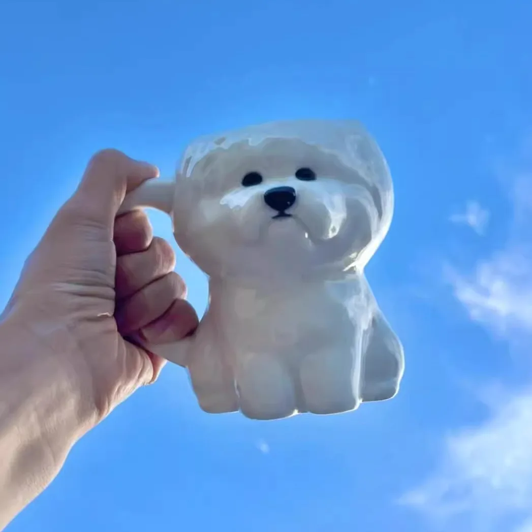 

Милые креативные кружки Cerc для маленьких собак, офисные кофейные чашки, подарки на день рождения, чашки для пар, домашнее ежедневное использование, 400–450 мл, Capaci