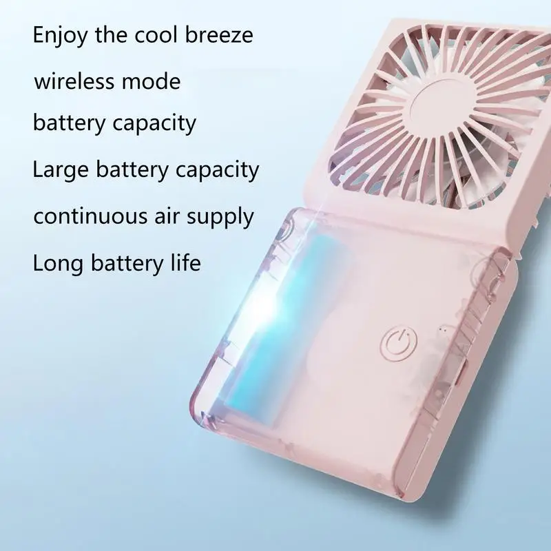 Handheld Mini Fan 1500mAh Portable USB Rechargeable Small Pocket Fan 180 Degree Fold And 3rd Speed Handheld Fan For Working