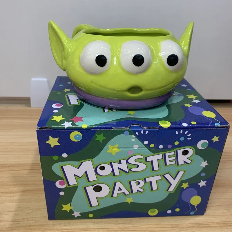 Disney Toy Story Alien Monster Anime Cartoon Figure Ceramic Creative Mug Coffee Water Cup Desktop Model Children Birthday Gifts