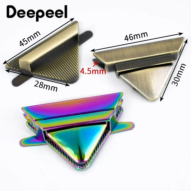 Deepeel-Metal Twist Turn Fechos Snap para Mulheres Sacos, Fivela de Fechamento de Metal, Fivelas Decorativas, Acessórios de Hardware DIY, 46mm, 1