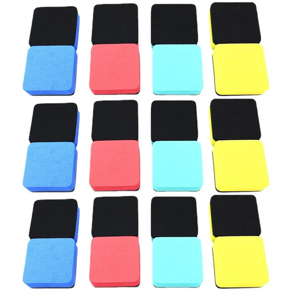

24pcs Magnetic Blackboard Eraser EVA Felt Cloth Whiteboard Chalk Cleaner Multifunctional School Supplies