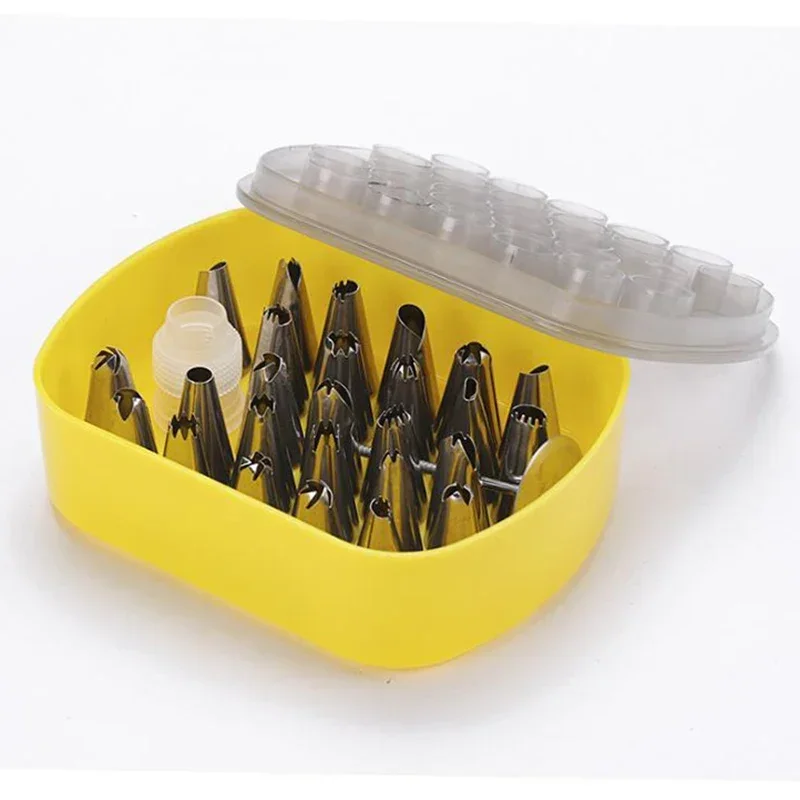 

30pcs Large Metal Cake Cream Decoration Tips Set Pastry Tools Stainless Steel Piping Icing Nozzle Cupcake Head Dessert Decorator