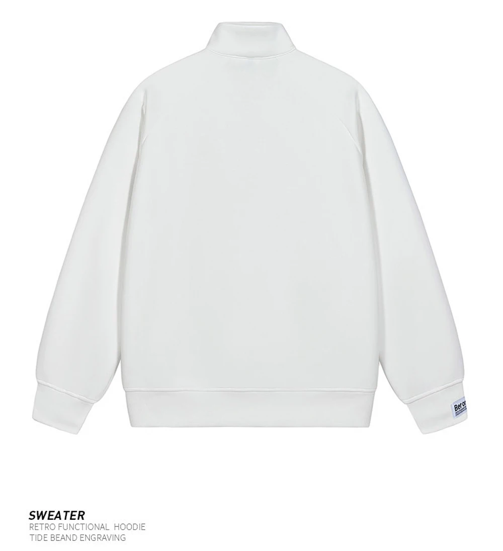 Spring Autumn Men's Half Zipper Sweatshirt Fashion Men Anorak Windbreaker Pullovers Men Loose Fit Streetwear Sweatshirt
