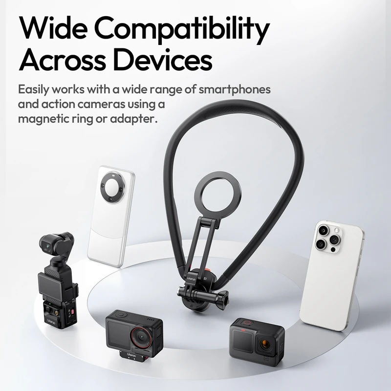 Ulanzi MG14 Magnetyczny uchwyt na szyję do GoPro, Insta 360, DJI Osmo, kamery sportowej, smartfona, uchwyt na szyję do iPhone 17 16 15 14 — zdjęcie produktu 2