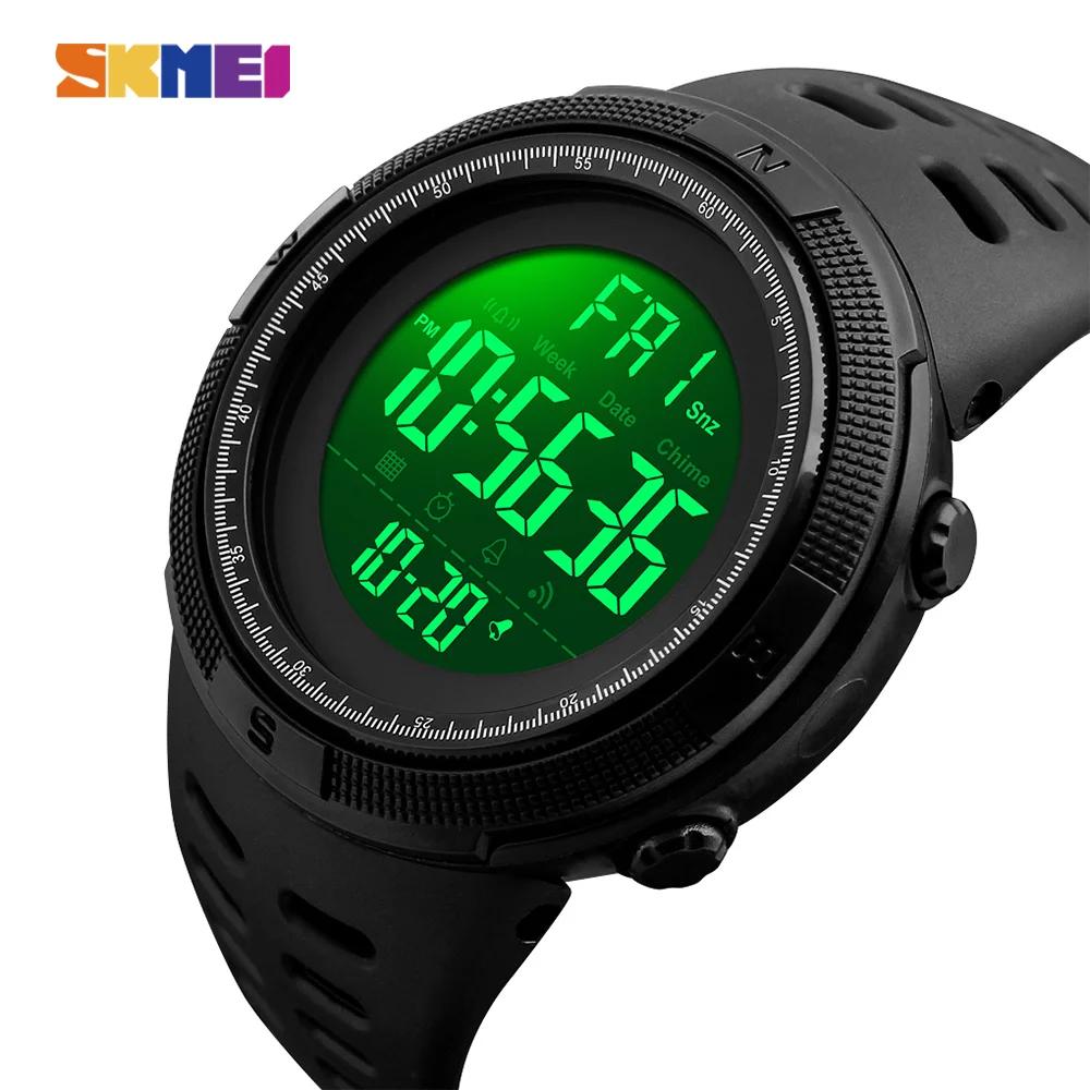 SKMEI Men Multifunction Watches Fashion Outdoor Sport Watch  Alarm Clock Chrono 5Bar Waterproof Digital Watch reloj hombre 1251