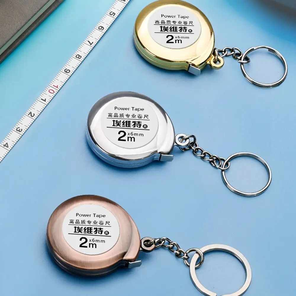 

Gift Roulette Retractable Ruler Delicate Mini Keychain Tape Keychain Multipurpose Steel Tape Measure Ruler