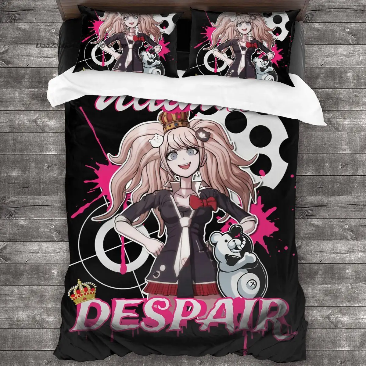 3D Print Cartoons Danganronpa Monokuma Bedding Set Single Twin Full Queen King Size Bed Set Adult Kid Bedroom Duvet cover Sets