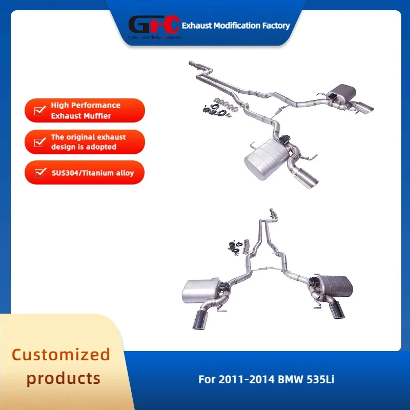 

Система глушителя выпускного клапана Catback из нержавеющей стали GFC 304 для BMW 535Li 3.0T 2011-2014 гг.
