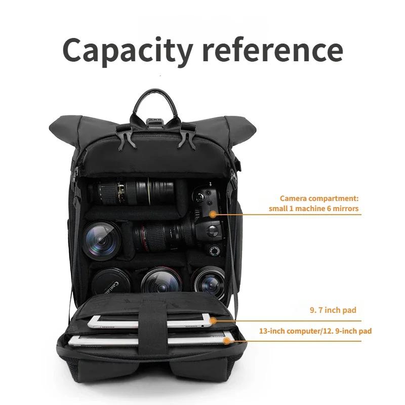 large Camera Backpack DSLR/SLR/Mirrorless Photography Camera Bag Waterproof camera Case with Tripod Holder& Laptop Compartment