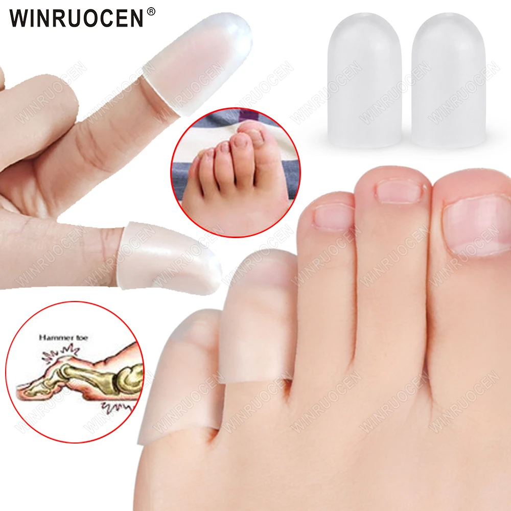 

2/4 PCS Silicone Finger Protector Finger Caps High Temperature Resistant Anti-slip Finger Cover insoles foot care Unisex