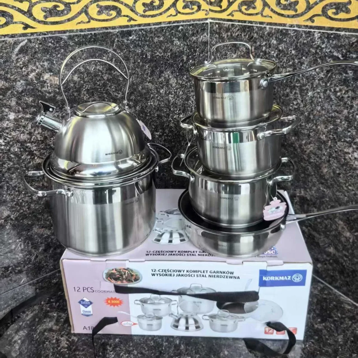 HYS Thickened Stainless Steel Pot Set Household Multifunctional Soup Pot Milk Pot