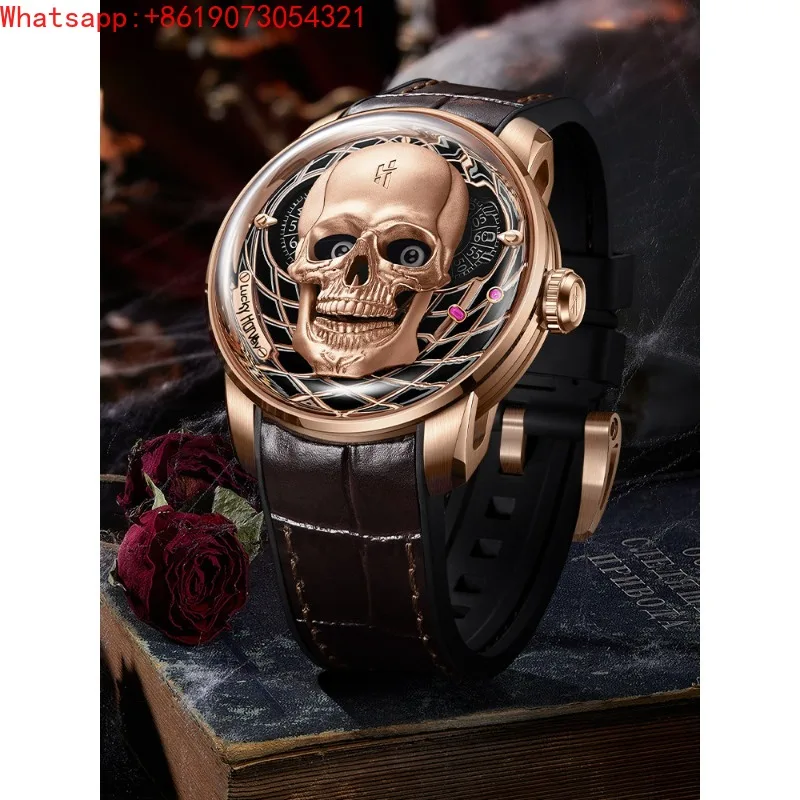 

The Great Qin Empire Craft Master Series Skull Moving Pair Automatic Mechanical Watch
