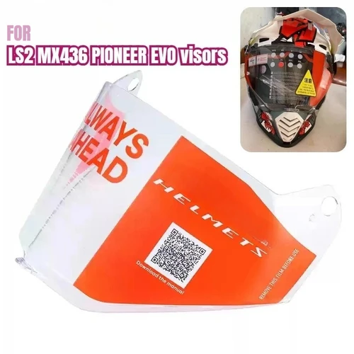 Imagen 2 del producto Visera de Repuesto para Casco LS2 Pioneer Evo, Lente para Casco MX436, Visera para Casco de Motocicleta Todoterreno, Lente Protectora Contra el Viento
