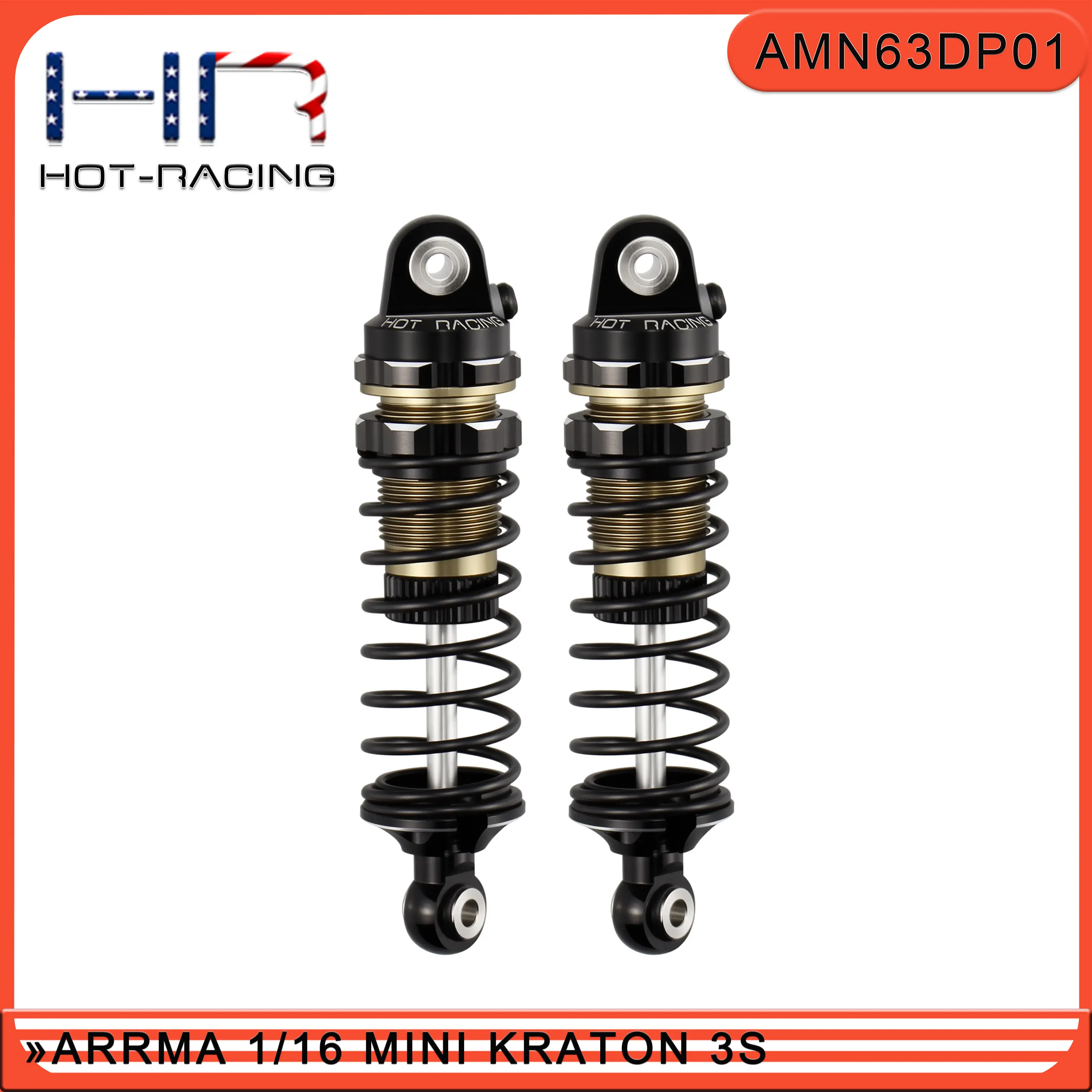 Hot Racing Aluminium-Dämpfer-Stoßdämpfer 63MM (2) - Mini