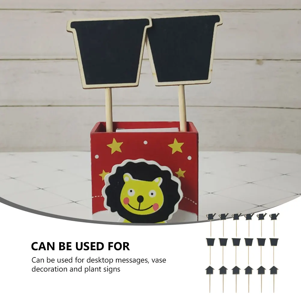 

30 Pcs Plant Message Card Blackboard Small Signs Food Mini Chalkboard Hanging Child