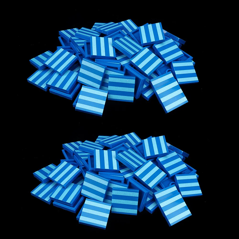 MOC 10 قطعة الطباعة الشريطية 3068 2x2 الملمس اللبنات عدة الطابق مجلس الطوب الجسيمات لعبة الأطفال طفل هدايا عيد الميلاد عيد الميلاد