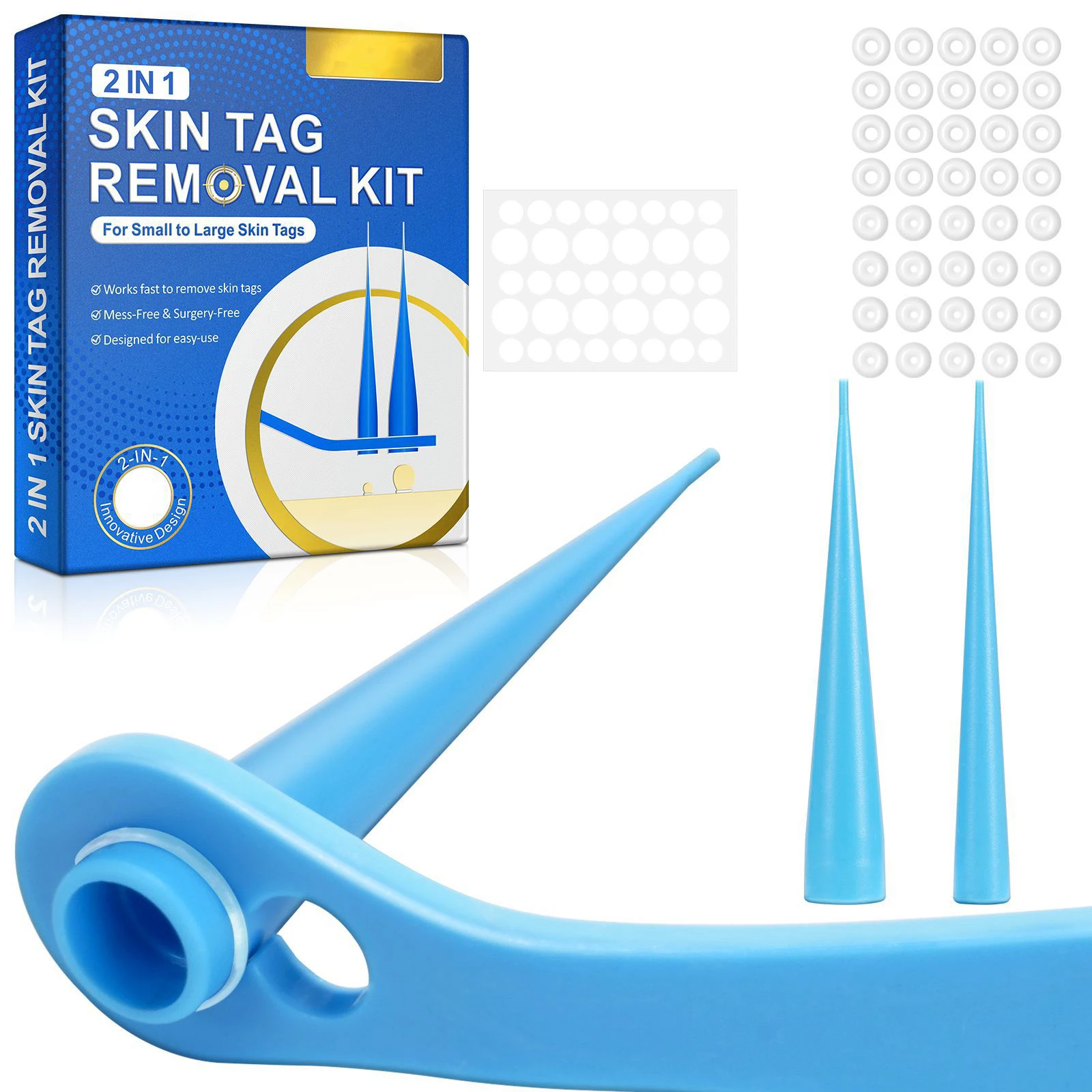 Micro Skin Tag Treatment Tool Gemakkelijk schoon te maken Huidverzorgingstool 2-in-1 Auto Skin Tag Removal Kit Pijnloos Mol Wrattenverwijderaar Apparatuur